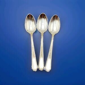 1847 Rogers Bros Ancestral Silverplate Set of 3 Teaspoons Discontinued